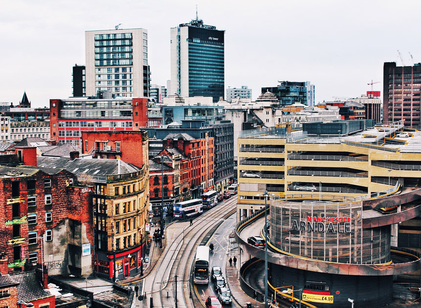 Landscape photograph of Manchester City Centre.