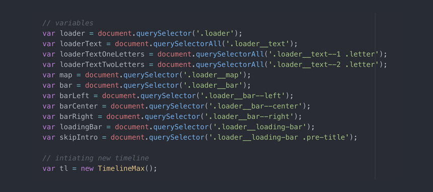 Screenshot of code creating a new timeline.